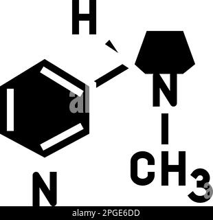 nicotine formula glyph icon vector illustration Stock Vector Image ...