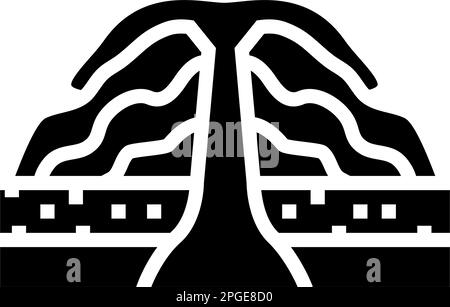shield volcano glyph icon vector illustration black Stock Vector Image ...