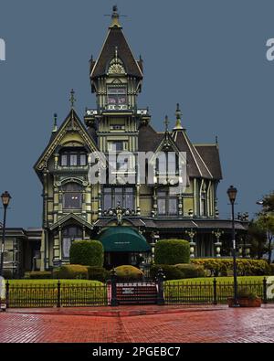 Victorian Mansion in Eureka CA Stock Photo