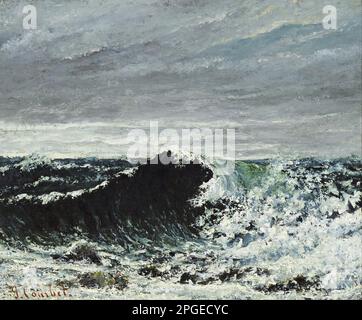 The Wave 1869 by Gustave Courbet Stock Photo