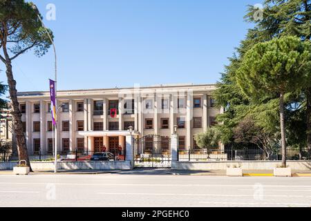 Tirana, Albania. March 2023.  The Albanian President's Office building in the city center Stock Photo