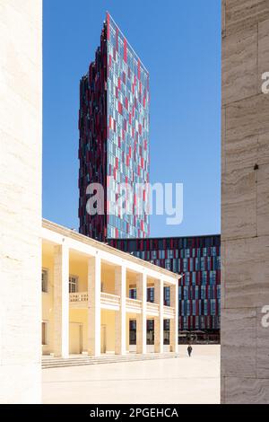 Tirana, Albania. March 2023. exterior view of the National Archaeological Museum in the city center Stock Photo