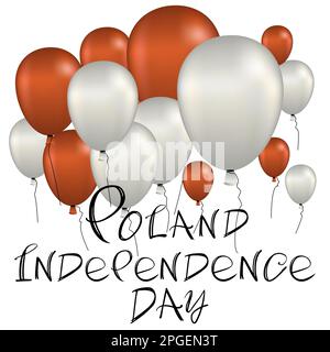 Red and white 3d balloons in vector format on a white isolate. Stock Vector