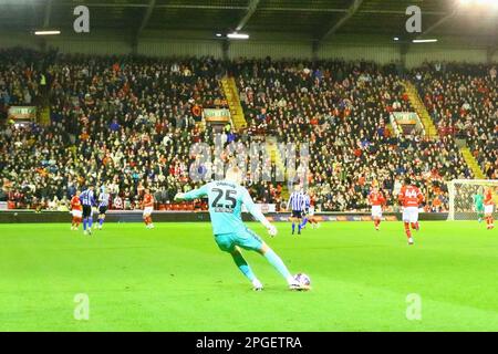 Oakwell Stadium, Barnsley, England - 21st March 2023 Cameron Dawson Goalkeeper of Sheffield Wednesday - during the game Barnsley v Sheffield Wednesday, Sky Bet League One,  2022/23, Oakwell Stadium, Barnsley, England - 21st March 2023 Credit: Arthur Haigh/WhiteRosePhotos/Alamy Live News Stock Photo