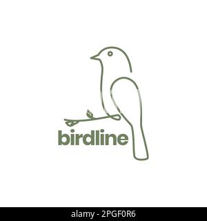 dove pigeon feminine minimalist line art modern logo design vector Stock Vector