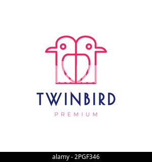 Exclusive Logo 850534, Minimalist Twin Birds Logo