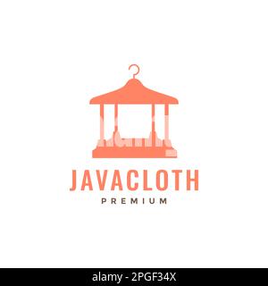 structure home village traditional java indonesia culture cloth logo design vector Stock Vector
