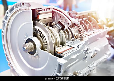 8-speed plug-in hybrid transmission Stock Photo