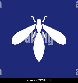 animal insect termite with wings modern shape logo design vector Stock Vector