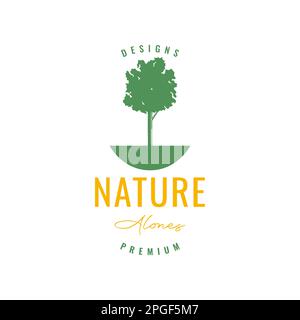 save the world nature green plant tree grow land logo design vector Stock Vector