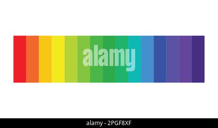Illustrated Guide to PH Scale with Color Indicators Stock Vector