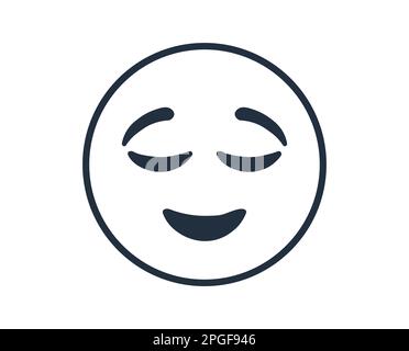 Chill Emoji Face Vector Illustration for Relaxation and Meditation Stock Vector