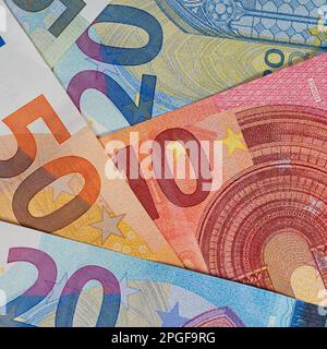 Euro banknotes in a close-up Stock Photo