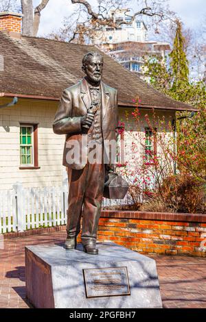 Statue of Dr John Helmcken at the Provincial Museum in Victoria British Columbia Canada Stock Photo