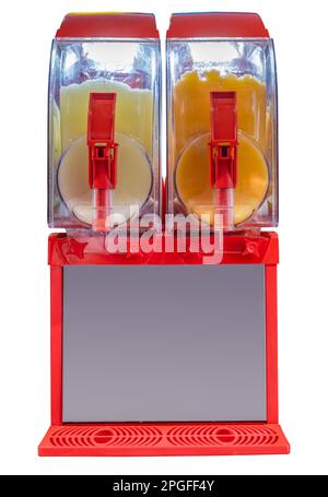 A Slushy Drinks Machine, Isolated On A White Background Stock Photo