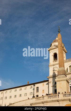Trinità dei Monti - Rome, Italy Stock Photo
