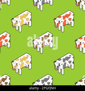 Cow pattern seamless. Cows background. Baby fabric texture Stock Vector