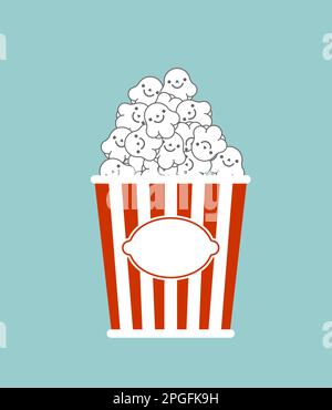 Ghost popcorn in package. Vector illustration Stock Vector