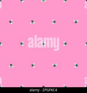 Fly pixel art pattern seamless. horsefly, gadfly 8 bit background. pixelated Vector texture Stock Vector
