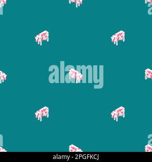 Cow pattern seamless. Cows background. Baby fabric texture Stock Vector