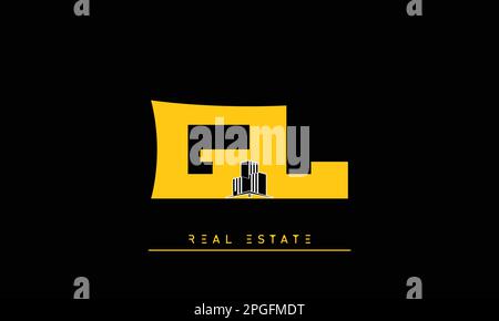 Real Estate letters Initials Monogram logo GL , LG Stock Vector
