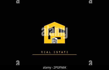 Real Estate letters Initials Monogram logo GS , SG Stock Vector