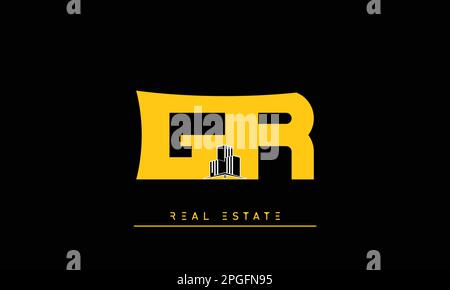 Real Estate letters Initials Monogram logo GR , RG Stock Vector