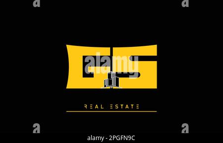 Real Estate letters Initials Monogram logo GS , SG Stock Vector