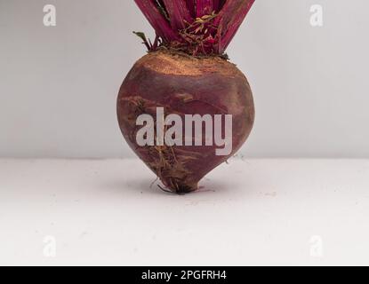 Close-up of beetroot on isolated white background. Stock Photo