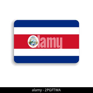 Costa Rica Flag Rounded Costa Rica 3D Rounded Flag Icon Button Vector Stock Vector Image & Art ...