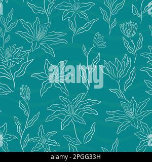 Abstract floral seamless pattern. Vector illustration floral design background. Stock Vector