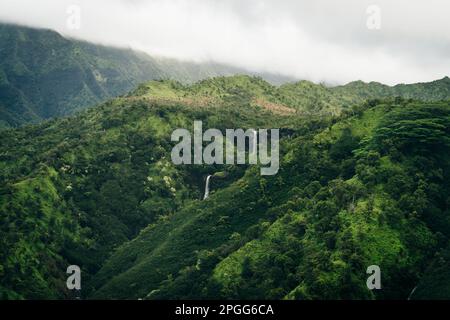 Mount Waialeale known as the wettest spot on Earth, Kauai, Hawaii. High quality photo Stock Photo