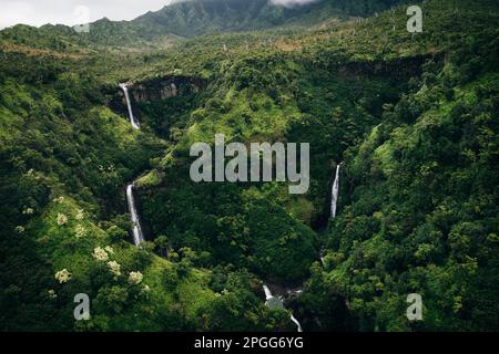 Mount Waialeale known as the wettest spot on Earth, Kauai, Hawaii. High quality photo Stock Photo