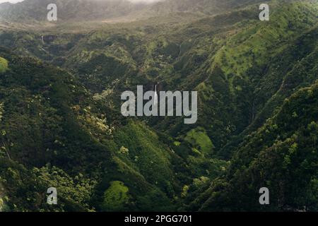 Mount Waialeale known as the wettest spot on Earth, Kauai, Hawaii. High quality photo Stock Photo