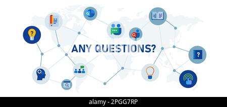 Any questions mark symbol icon set of communication in learning Stock Vector