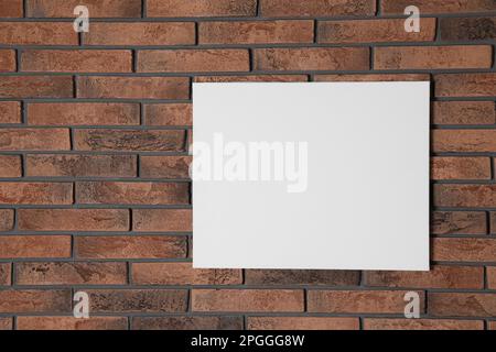 Blank canvas on brick wall. Space for design Stock Photo Alamy