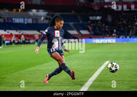 Paris, France. 22nd Mar, 2023. Ashley Elizabeth Lawrence during the UEFA Women's Champions League, Quarter-finals, 1st leg football match between Paris Saint-Germain (PSG) and VfL Wolfsburg on March 22, 2023 at Parc des Princes stadium in Paris, France. Credit: Victor Joly/Alamy Live News Stock Photo