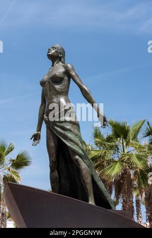 Lady of the Sea Statue in Fuengirola Stock Photo