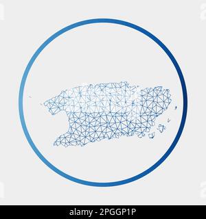 Network map of Vis island digital connections map. Technology, internet ...