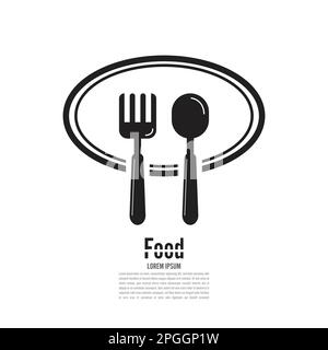 Spoon and Fork Icon Vector. food icon design template. Stock Vector