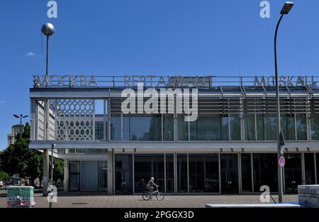 Cafe Moskau, Karl-Marx-Allee, Mitte, Berlin, Germany Stock Photo