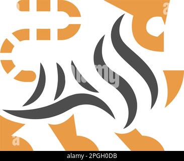 Tiger icon logo design illustration Stock Vector