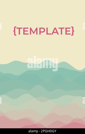 Cover page template. Page template with soft curves in teal and rose colors. Can be used as banner, flyer, poster, business card, brochure. Stock Vector