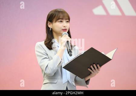 Tokyo, Japan. 23rd Mar, 2023. Yuka Kageyama Football/Soccer : Japan women's national team 2023 Uniform Presentation at National Stadium in Tokyo, Japan . Credit: Naoki Morita/AFLO SPORT/Alamy Live News Stock Photo