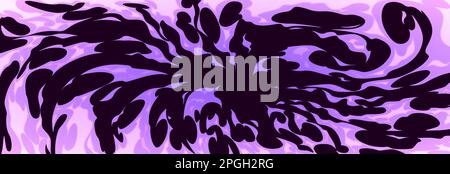 Abstract background with circle fire swirls. Comic effect of blast, explosion, spiral motion with fiery trails, purple and black flame, vector cartoon illustration Stock Vector