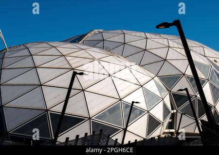 The Melbourne Rectangular Stadium in the Sports and Entertaiment Precinct, Melbourne, Victoria, Australia Stock Photo