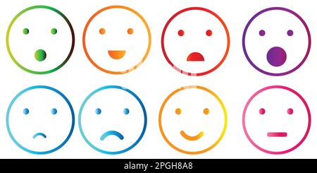 face expression vector sets vector illustrator free download Stock Vector