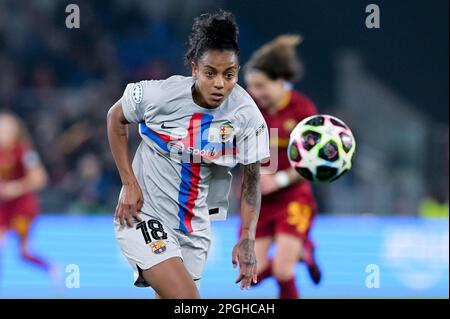 Roma, Italy. 21st Mar, 2023. Alessandro Spugna of AS Roma during the UEFA  Women's Champions League match between AS Roma and FC Barcelona at Stadio  Olimpico on March 21, 2023 in Rome