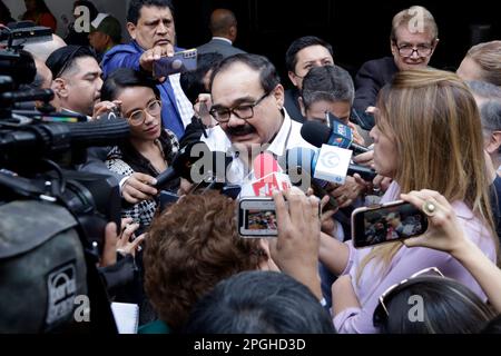 Mexico City, Mexico. 22nd Mar, 2023. Senator Jorge Carlos Ramirez Marin in the Senate in Mexico City. on March 22, 2023 in Mexico City, Mexico (Credit Image: © Luis Barron/eyepix via ZUMA Press Wire) EDITORIAL USAGE ONLY! Not for Commercial USAGE! Stock Photo