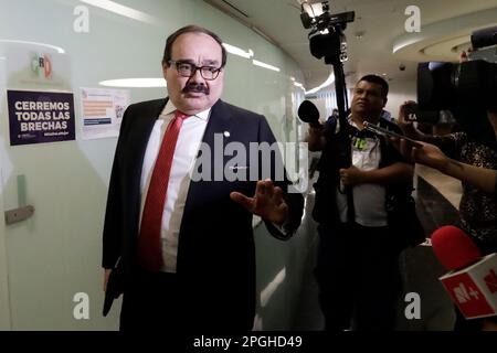 Mexico City, Mexico. 22nd Mar, 2023. Senator Jorge Carlos Ramirez Marin in the Senate in Mexico City. on March 22, 2023 in Mexico City, Mexico (Credit Image: © Luis Barron/eyepix via ZUMA Press Wire) EDITORIAL USAGE ONLY! Not for Commercial USAGE! Stock Photo